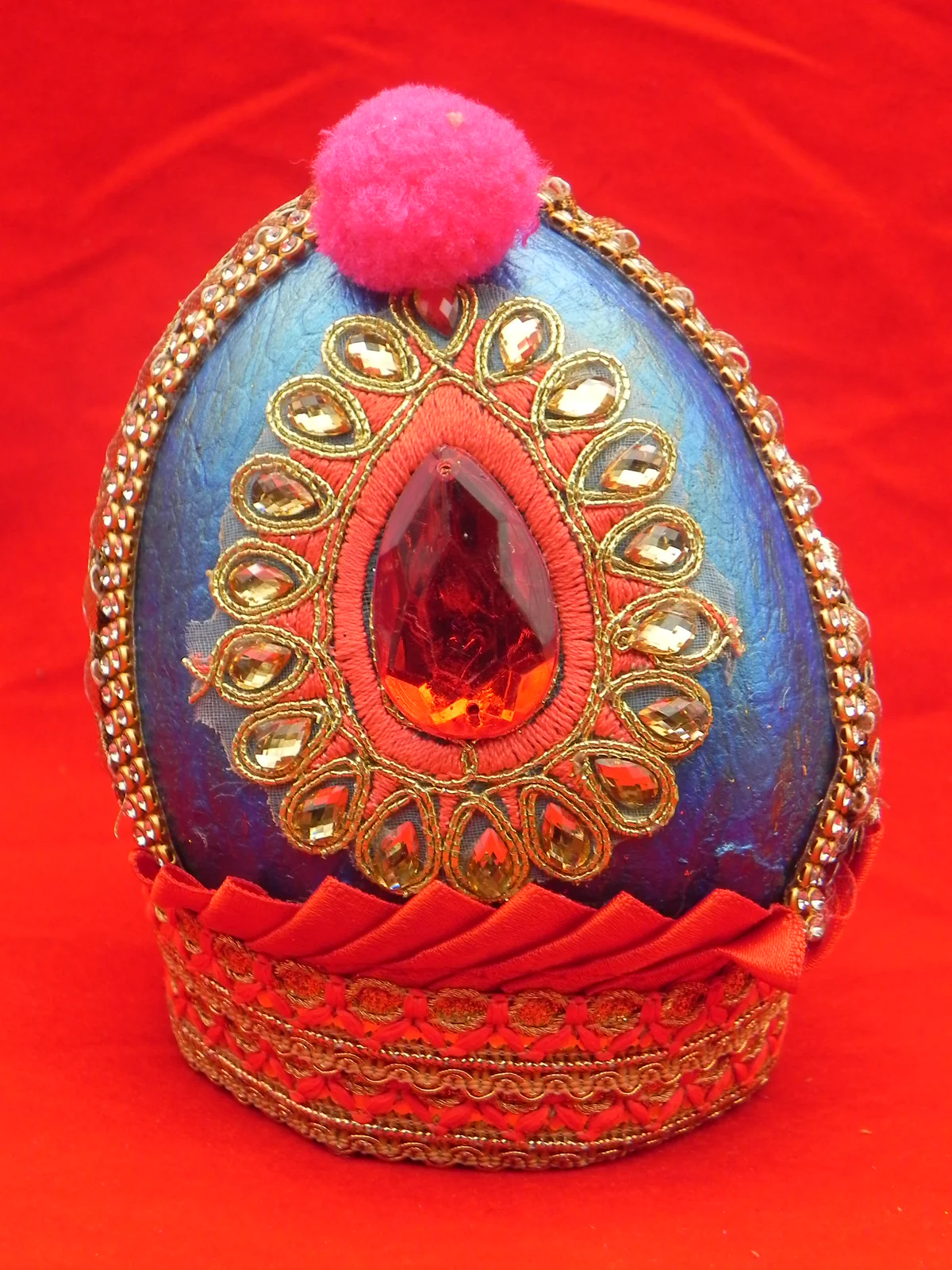 Decorated Blue Coconut with Jewels
