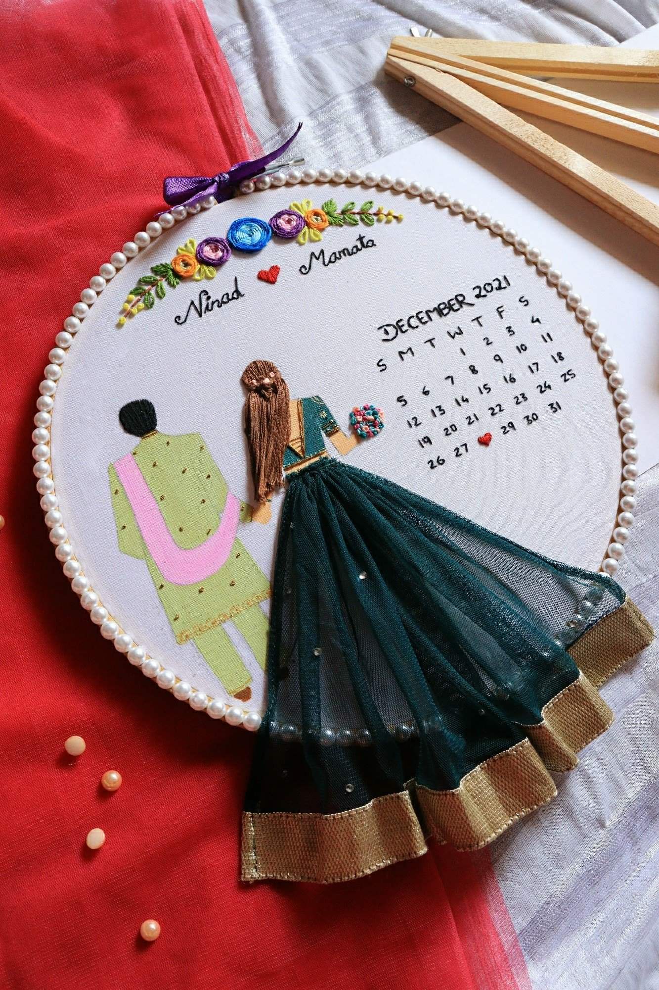 Hoop Art: Personalized Couple Calendar